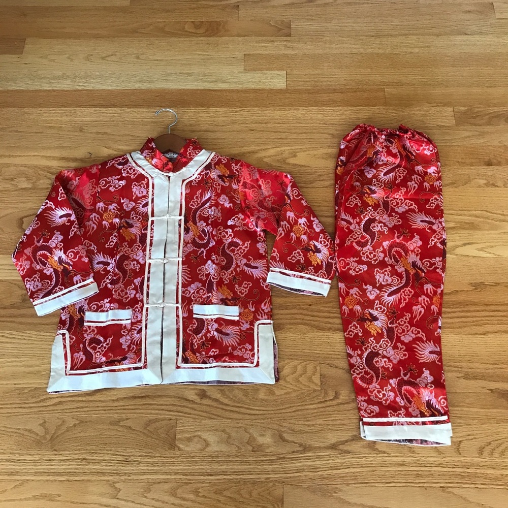 Traditional Chinese Youth Matching Top and Pant M